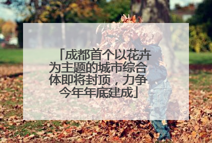 成都首个以花卉为主题的城市综合体即将封顶，力争今年年底建成